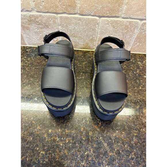 Dr. Martens Women’s Voss Quad Platform Sandal Black Hydro Size 10 New - Picture 3 of 7